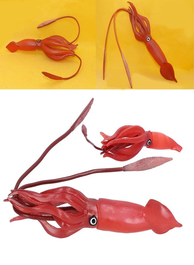 Zerodis تمثال لعبة زيروديس للحبار، كائن بحري واقعي مصبوغ يدويًا، نموذج حبار من PVC لمحاكاة تعليمية وزينة مكتبية (868 S) - Image 2