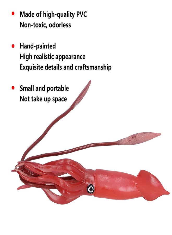 Zerodis تمثال لعبة زيروديس للحبار، كائن بحري واقعي مصبوغ يدويًا، نموذج حبار من PVC لمحاكاة تعليمية وزينة مكتبية (868 S) - Image 3