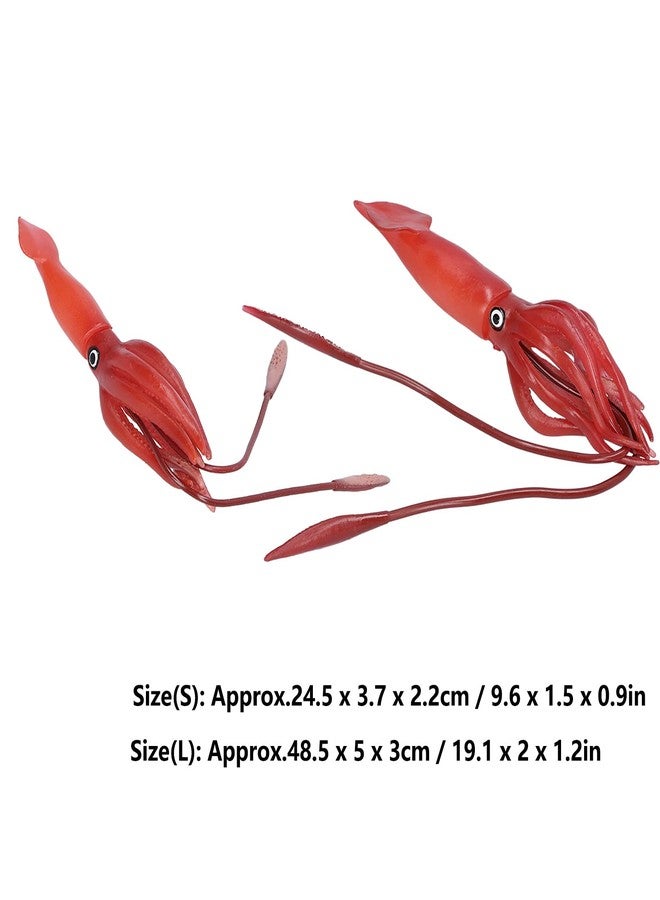 Zerodis تمثال لعبة زيروديس للحبار، كائن بحري واقعي مصبوغ يدويًا، نموذج حبار من PVC لمحاكاة تعليمية وزينة مكتبية (868 S) - Image 5