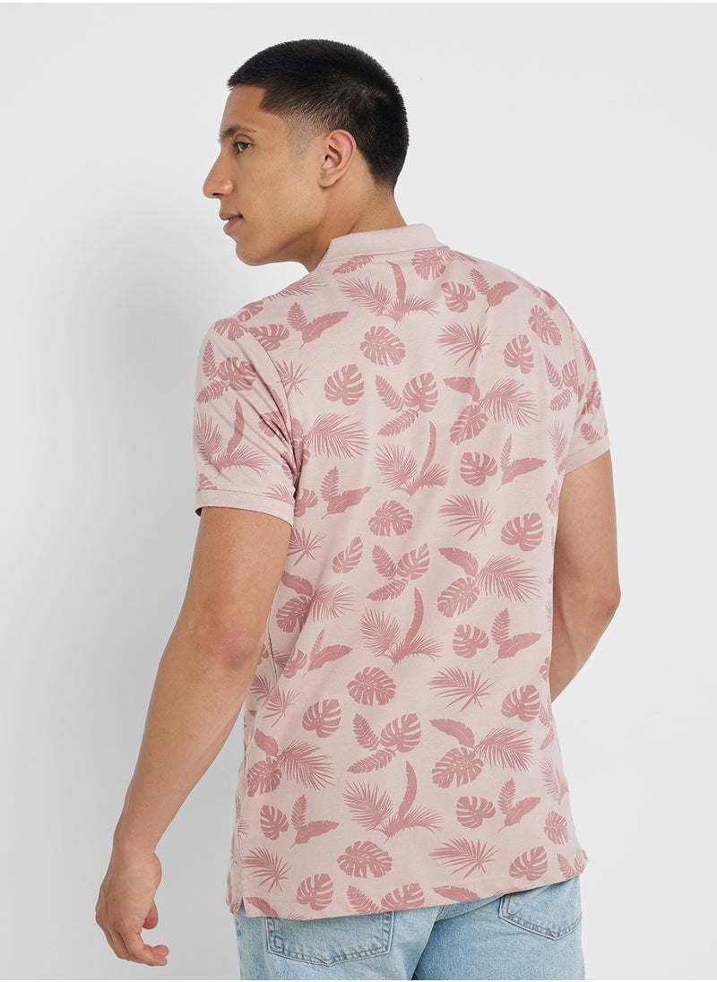 BRAVE SOUL Printed Polo Shirt  - Image 2