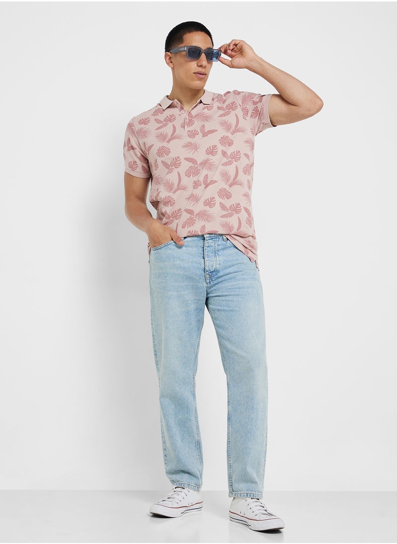 BRAVE SOUL Printed Polo Shirt  - Image 4