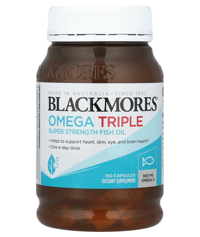 Blackmores زيت السمك أوميغا ثلاثي القوة الفائقة 900 ملغ 150 كبسولة