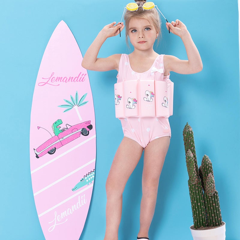 Exported Swimwear For Children And Girls Boys Swimwear Baby Cute Swimwear One-Piece Buoyancy Swimsuit - Image 1