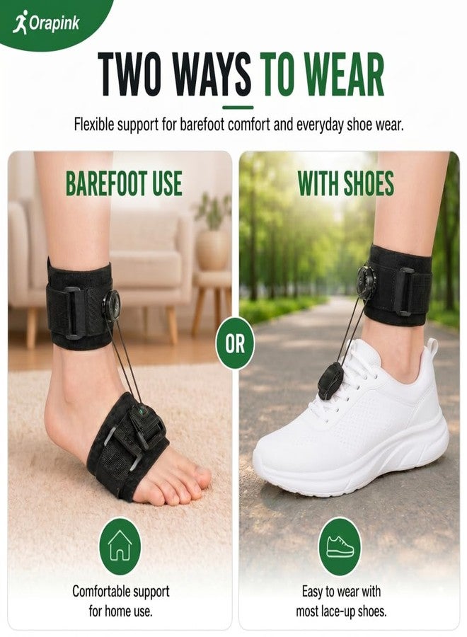 Orapink Drop Foot Brace for Walking - Adjustable AFO with Knob, 2-in-1 Day & Night Support, Comfortable & Breathable Foot Drop Brace for Men & Women, Fits Left & Right Foot - Image 3