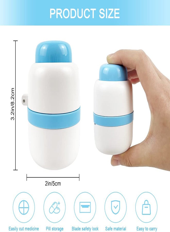 KASTWAVE Pill Cutter Pill Splitter with Hidden Stainless Steel Blade for Cutting Small Pills or Large Pills in Half or Quarter Suitable for Cutting Vitamins Tablets Portable for Going Out or Traveling - Image 3