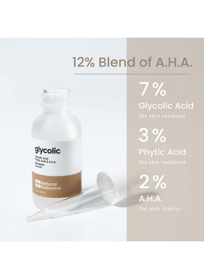 natural outcome Glycolic Acid / Aha 12% Renewal Serum | Antiaging Exfoliating Facial Serum | Increases Cell Turnover Leaving Behind Smoother Skin | Clarifies Acne And Rejuvenates Skin | 1 Oz  - Image 4