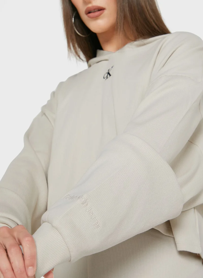 Calvin Klein Jeans Ribbed Hoodie