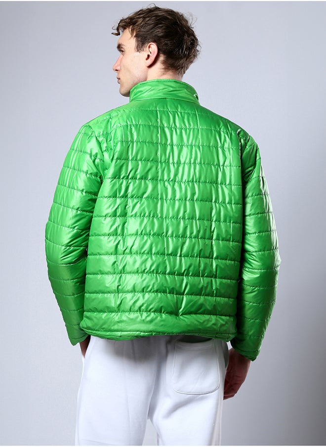 Green Zipped Puffer Jacket with Stand Collar - pzsku/ZEB53C3AED8BB3C74AA79Z/45/_/1727254009/46939199-40b2-4096-b6cd-0a2937c6d965