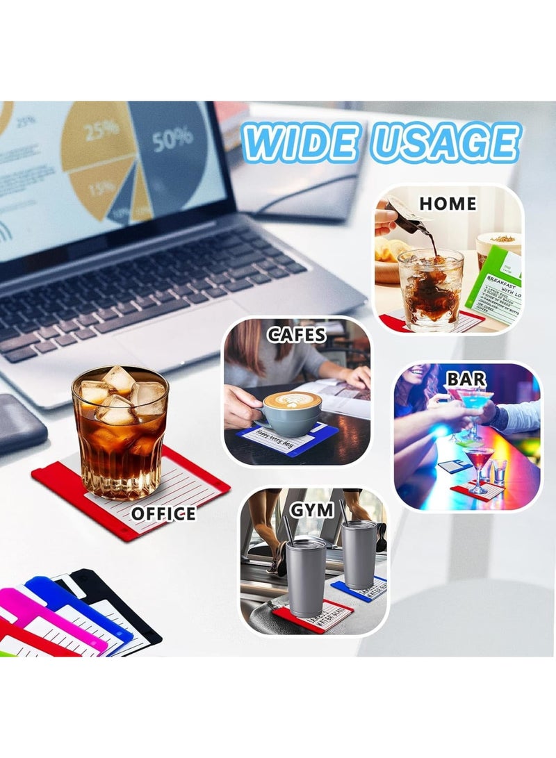 SYOSI Floppy Disk Coasters, 6 Pcs Silicone Drink Coasters for Cups and Mugs, Retro 90s Style Funny Table Decor, Non Slip and Heat Resistant Coasters for Home Office Desk, Unique Gift for Adults - Image 4