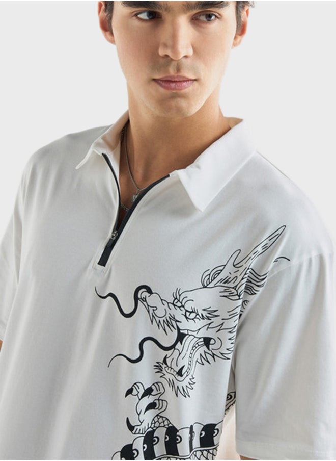 FAV - Logo Detailed Short Sleeve Polo Shirt - Image 1