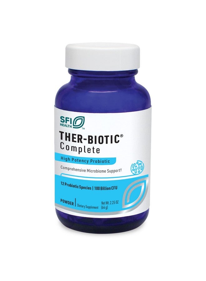 Klaire Labs SFI Health Ther-Biotic Complete Probiotic Powder - 100 Billion CFU - Men's and Women's Probiotics for Digestive Health & Immune Support - Dairy-Free, Hypoallergenic (60 Servings, 64g) - Image 1