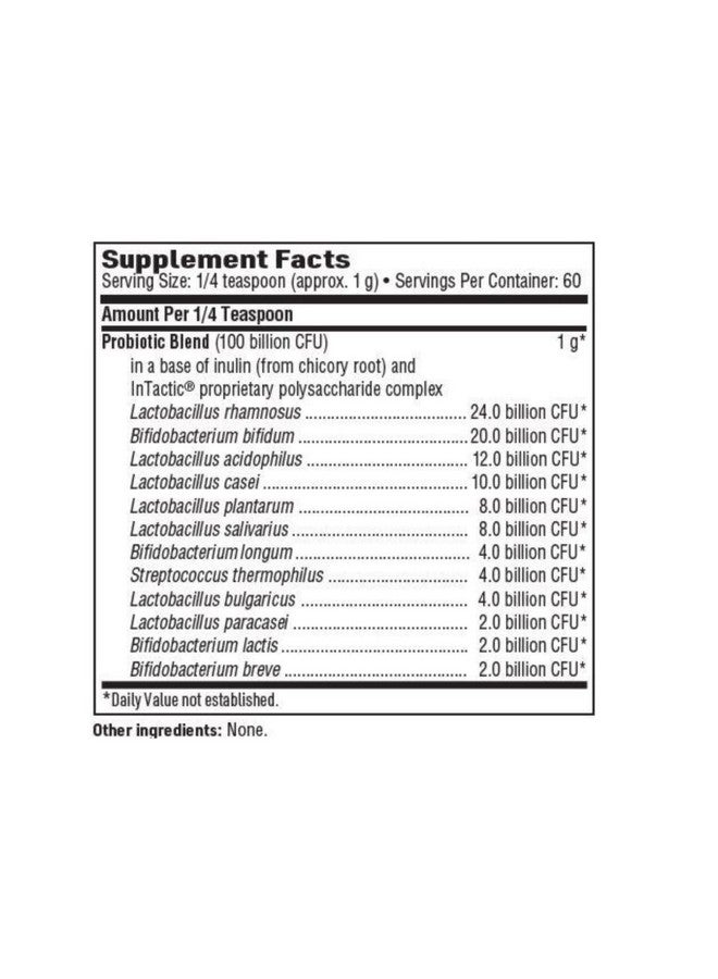 Klaire Labs SFI Health Ther-Biotic Complete Probiotic Powder - 100 Billion CFU - Men's and Women's Probiotics for Digestive Health & Immune Support - Dairy-Free, Hypoallergenic (60 Servings, 64g) - Image 3