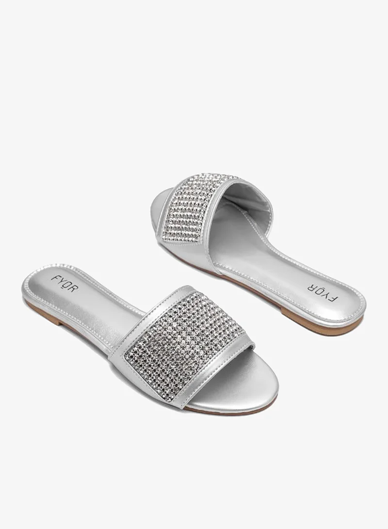 Fyor  Diamante Embellished Slide MY 247 for Women | Best Price UAE