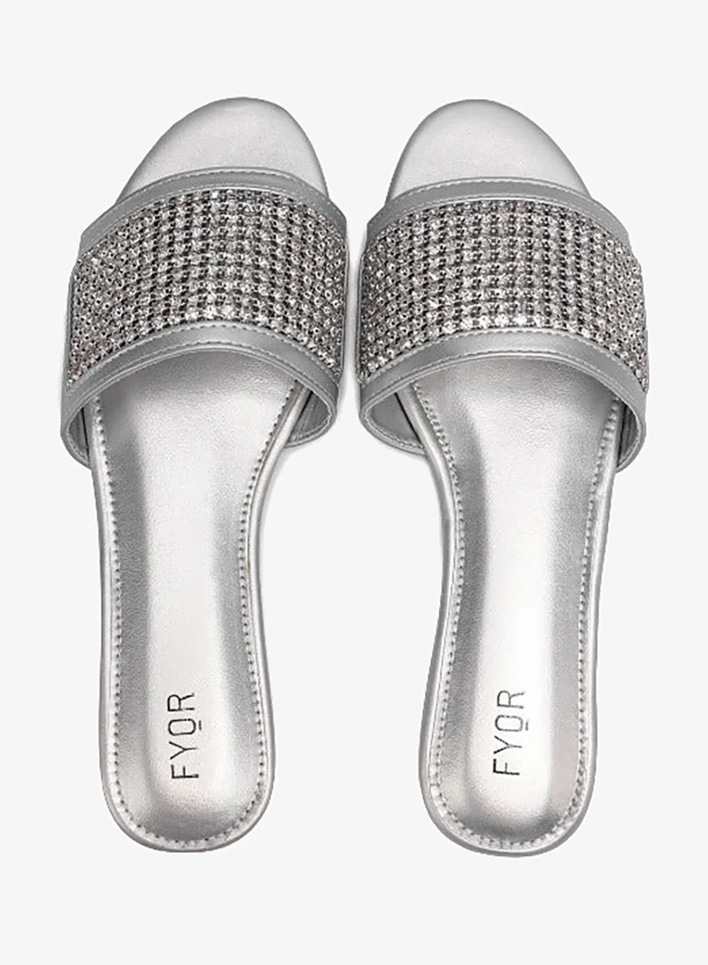 Fyor  Diamante Embellished Slide MY 247 for Women | Best Price UAE