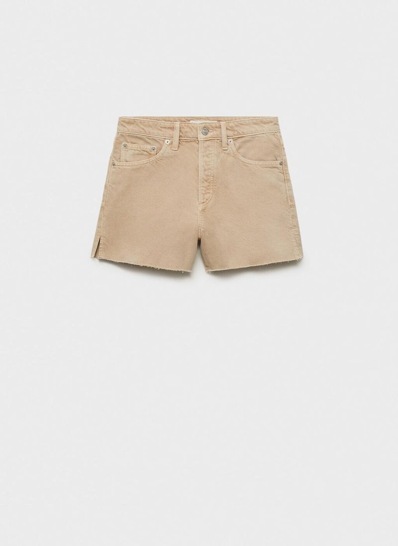 MANGO Denim Shorts With Frayed Hem  - Image 5