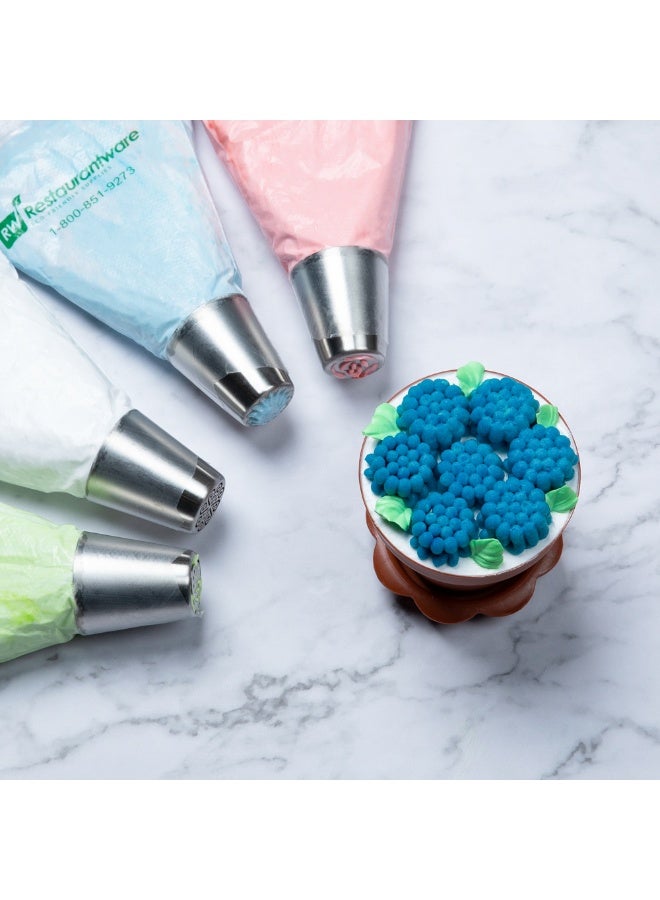 Restaurantware فوهة تزيين المعجنات الروسية من باسري تيك، فوهة تزيين كعكة دائرية - #57، مقاومة للتآكل، فوهة تزيين للتزيين، آمنة للغسل في غسالة الصحون، لتزيين الكب كيك، الكعك، أو البسكويت - Image 3