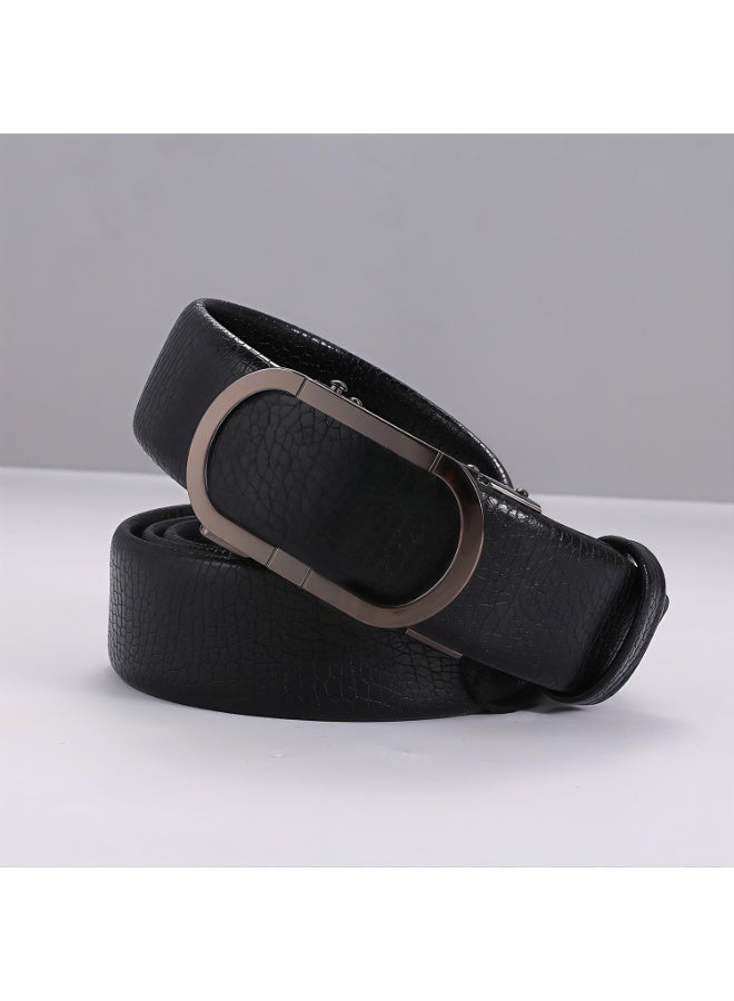leather dress belts for men,utomatic Buckle ,with Gift Box - Classic Business Style - Image 1
