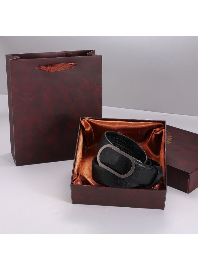 leather dress belts for men,utomatic Buckle ,with Gift Box - Classic Business Style - Image 3