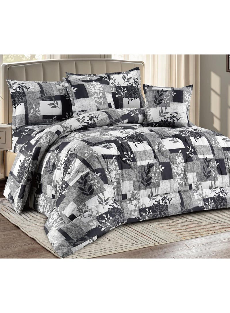 Miral 4-Piece One-and-a-Half Bed Comforter Set – Soft Printed Quilt with Full Fitted Sheet and Pillow Covers – Size 160×210 cm - Image 2