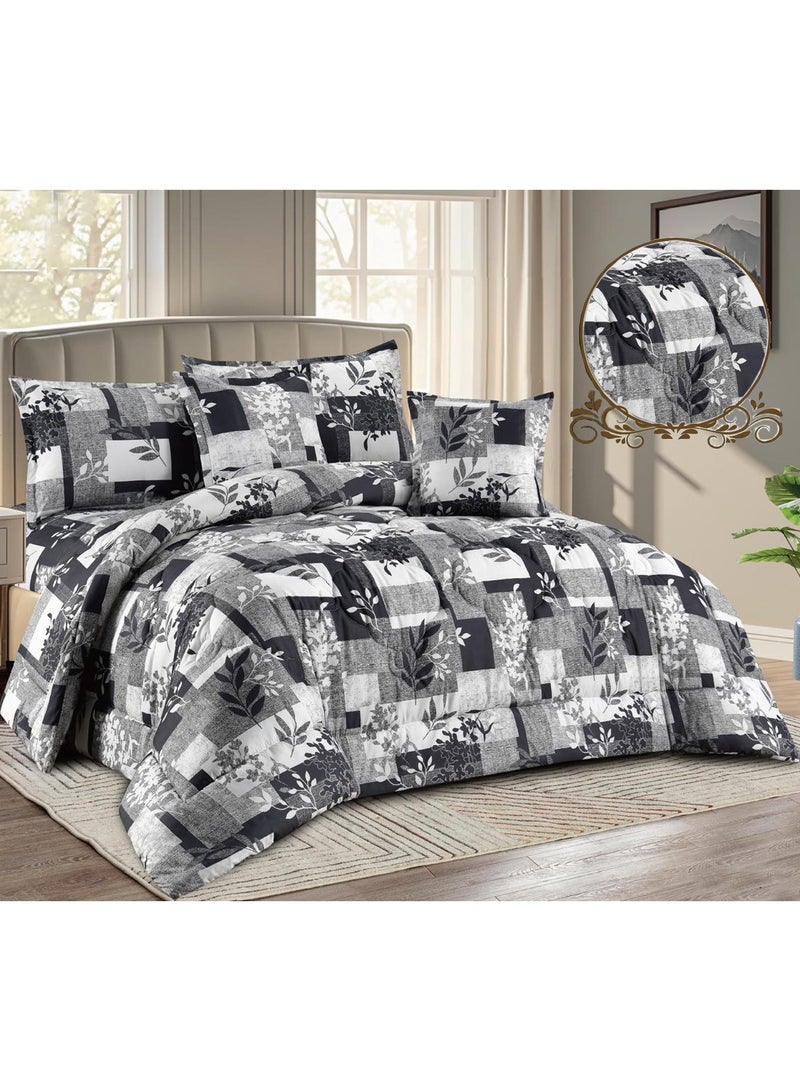 Miral 4-Piece One-and-a-Half Bed Comforter Set – Soft Printed Quilt with Full Fitted Sheet and Pillow Covers – Size 160×210 cm - Image 3