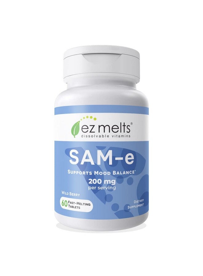 EZ Melts Sam E Supplement Promotes Balanced Emotional Wellbeing Same Supplements Assists Liver & Joint Health Dissolving Same Tablets 200Mg Per Serving Nongmo Vitamin Same Vegan Supplements - Image 2