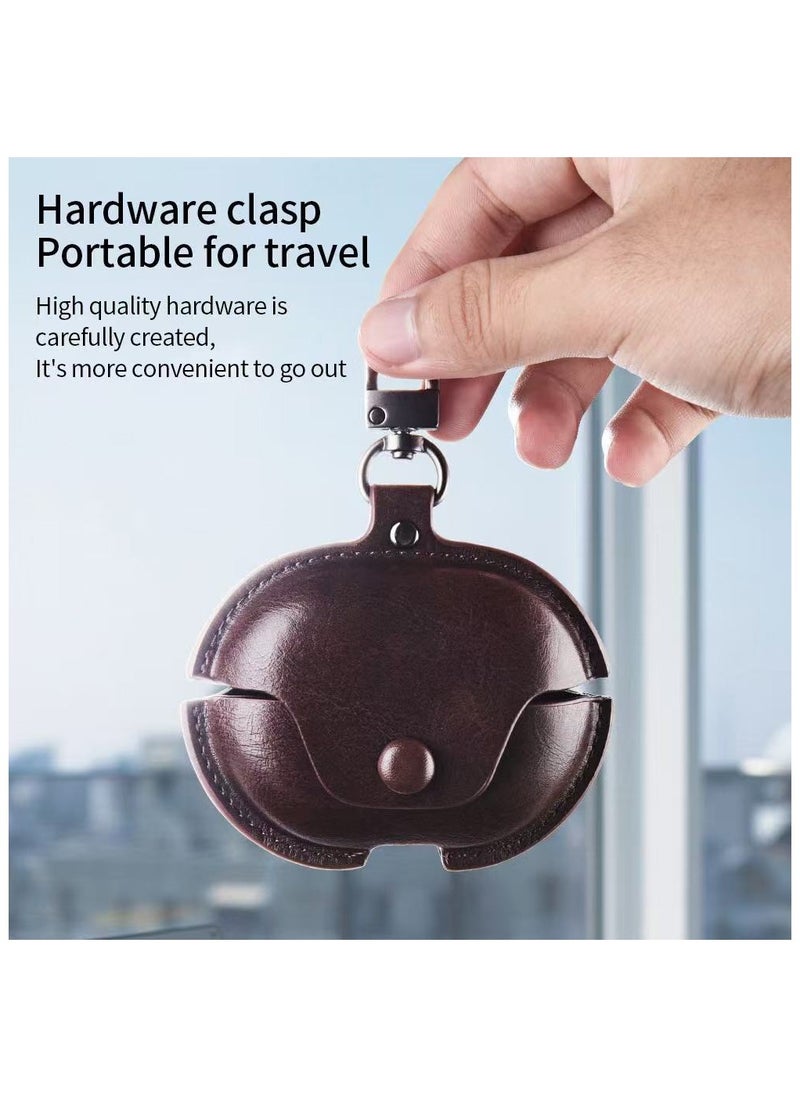 DKNG For Huawei Freebuds 4i/5i/6i PU Leather Earphone Case Earphone Case with Key Dark Black  - Image 2