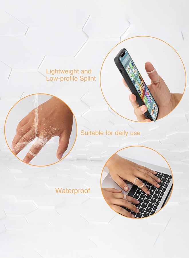 5PCS Oval Finger Splints, Oval Trigger Finger Splint for Trigger/ Mallet/ Arthritis/ Straightening, Trigger Finger Brace for Thumb Middle Pinky or Ring Finger -Size 6, 7, 8, 9, 10 - Image 3