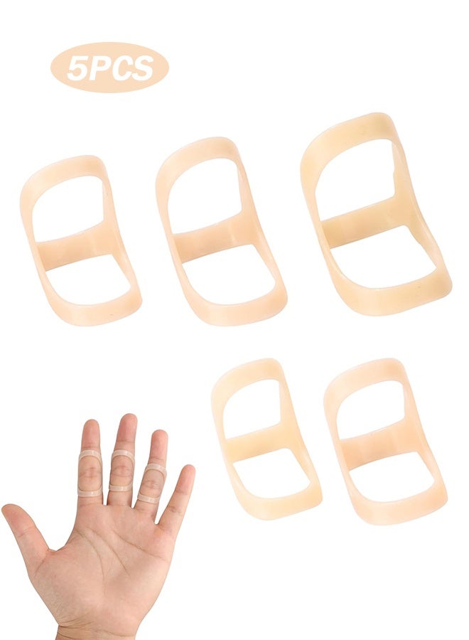 5PCS Oval Finger Splints, Oval Trigger Finger Splint for Trigger/ Mallet/ Arthritis/ Straightening, Trigger Finger Brace for Thumb Middle Pinky or Ring Finger -Size 6, 7, 8, 9, 10 - Image 1