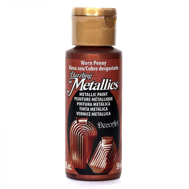 DecoArt Dazzling Metallics 2Ounce Worn Penny Acrylic Paint