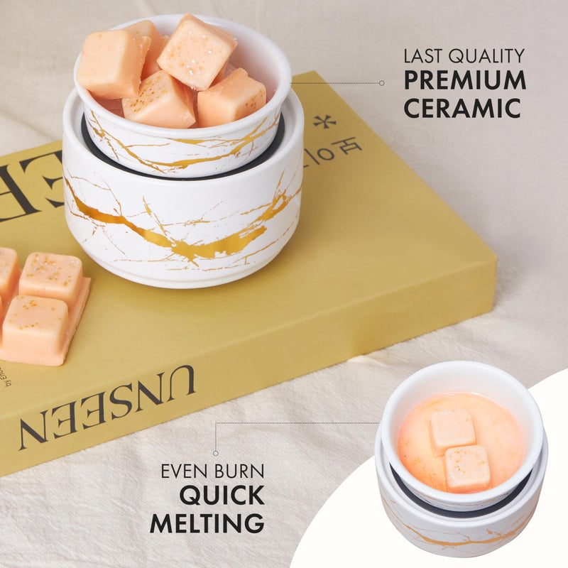 PALANCHY Wax Melt Warmer Ceramic 3-in-1 Oil Burner Electric Candle Wax Warmer Burner Melter Fragrance Warmer for Scented Waxs Home Office Bedroom Aromatherapy Gift & Decor - Image 5