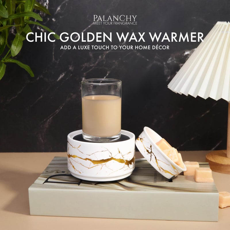 PALANCHY Wax Melt Warmer Ceramic 3-in-1 Oil Burner Electric Candle Wax Warmer Burner Melter Fragrance Warmer for Scented Waxs Home Office Bedroom Aromatherapy Gift & Decor - Image 2
