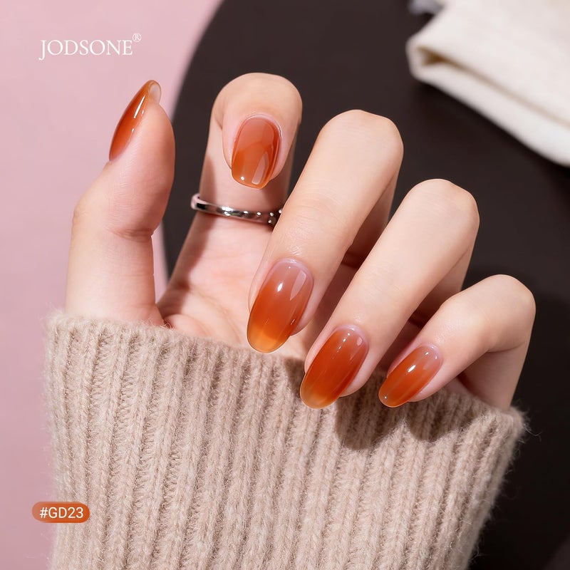 JODSONE 36Pcs Jelly Gel Nail Polish Kit with 4 Functional Gel for All Seasons - Image 5