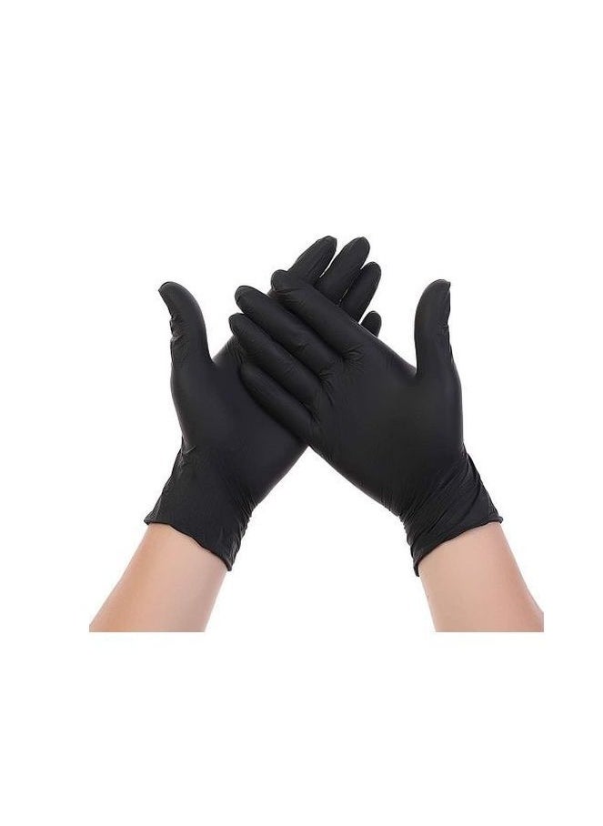 Generic Nitrile black gloves 100 pcs - black - Medium  - Image 1