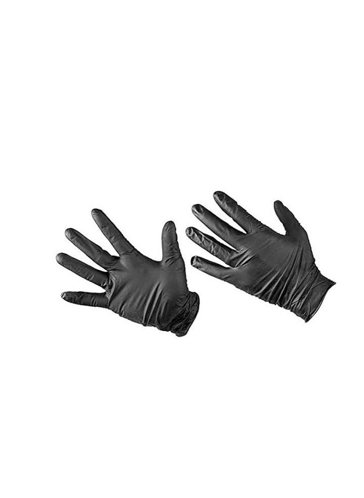 Generic Nitrile black gloves 100 pcs - black - Medium  - Image 2