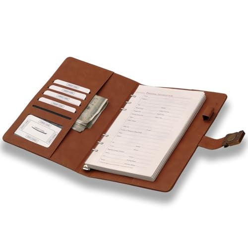 COI Brown Undated Organizer Notebook & Productivity Diary Daily Planner, Weekly & Monthly Life Journal, with Pen - Image 2