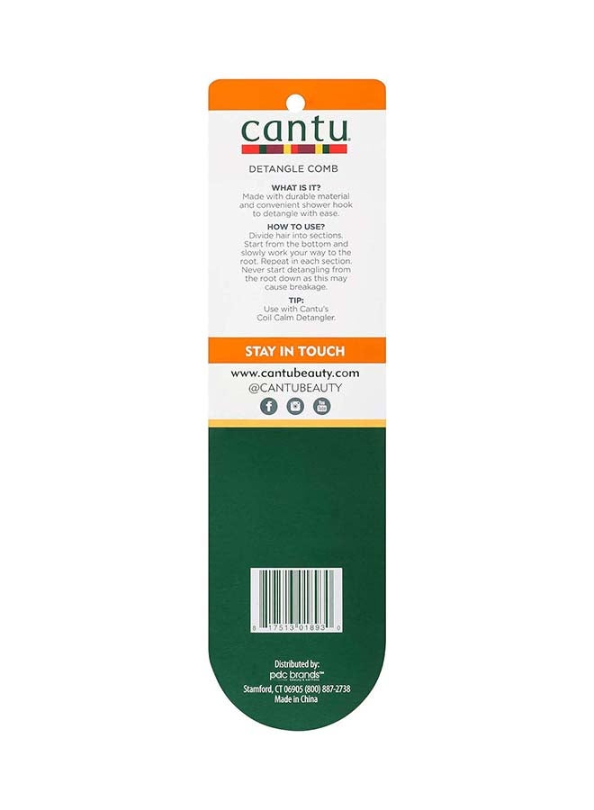 Cantu Sturdy Detangle Comb White - Image 2