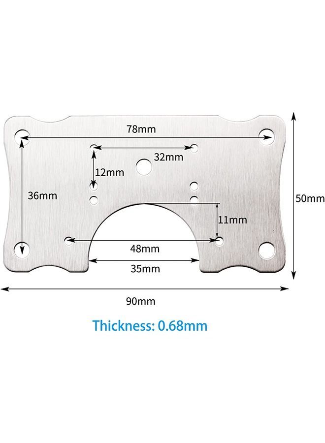 Y&D (4 Half Hole Plate)Hinge Repair Plate Kit For Cabinet Stainless Steel Brackets Easy Installation Hinges With Mounting Screws Fixing Kitchen Cupboard Door 4 PCS - Image 5