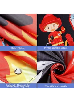 Tatuo Firetruck Birthday Party Supplies Decorations Firetruck Theme Backdrop Background Banner For Boys Girls Birthday Party Favor Fireman Firefighter Red Firetruck Kids Party Photo Booth Cake Table Decor  - Image 4