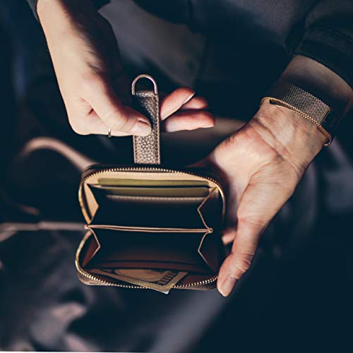 Vaultskin Small Wallet for Women, Leather Card Holder with RFID Blocking with Zipper Coin Pocket, Cash Pocket - Minimalist Wallet Women Slim Design for Everyday Use (Brown, Belgravia) - Image 3