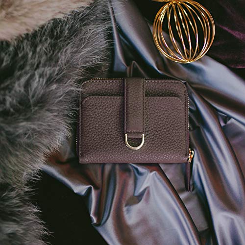 Vaultskin Small Wallet for Women, Leather Card Holder with RFID Blocking with Zipper Coin Pocket, Cash Pocket - Minimalist Wallet Women Slim Design for Everyday Use (Brown, Belgravia) - Image 4