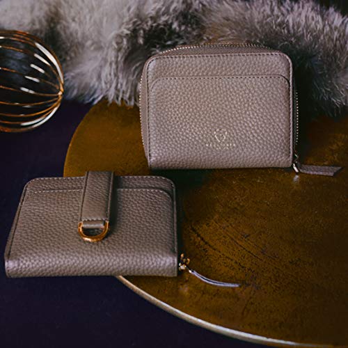 Vaultskin Small Wallet for Women, Leather Card Holder with RFID Blocking with Zipper Coin Pocket, Cash Pocket - Minimalist Wallet Women Slim Design for Everyday Use (Brown, Belgravia) - Image 2