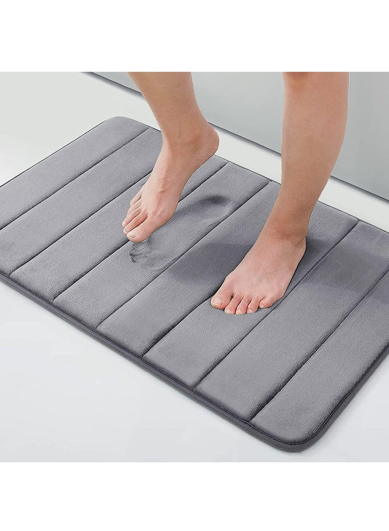 Memory foam bathroom mat, soft, comfortable and non-slip floor mat, highly absorbent bathroom mat 80*50cm  - Image 1