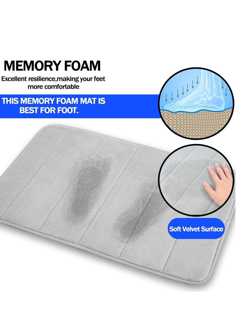 Memory foam bathroom mat, soft, comfortable and non-slip floor mat, highly absorbent bathroom mat 80*50cm  - Image 5