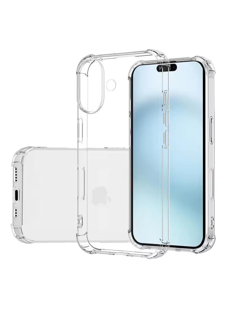 جراب شفاف لهاتف iPhone 16 مصنوع من مادة TPU الناعمة المرنة والمضادة للصدمات وغطاء خلفي شفاف مصمم لهاتف iPhone 16 مقاس 6.1 بوصة - Image 1