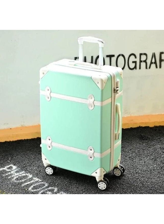 4-Piece Hardshell Luggage Set with Spinner Wheels and Beauty Case Lightweight Travel Trolley Bags Green - Image 3