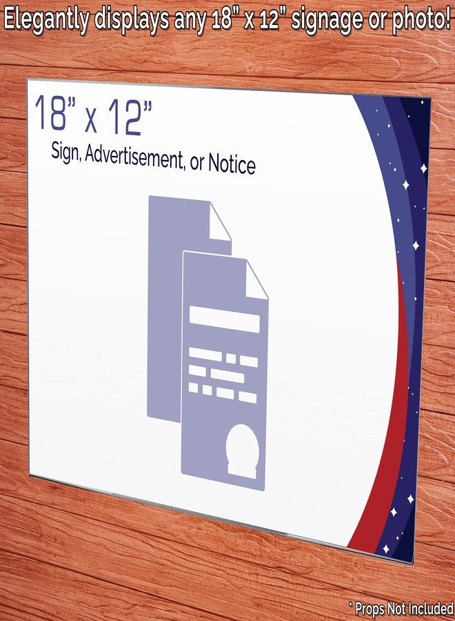 Marketing Holders Wall Sign Poster Holder 18" x 12" with Double Sided Tape Clear Acrylic for Posters and Advertisements for Malls and Movie Theatres by Marketing Holders - Image 4