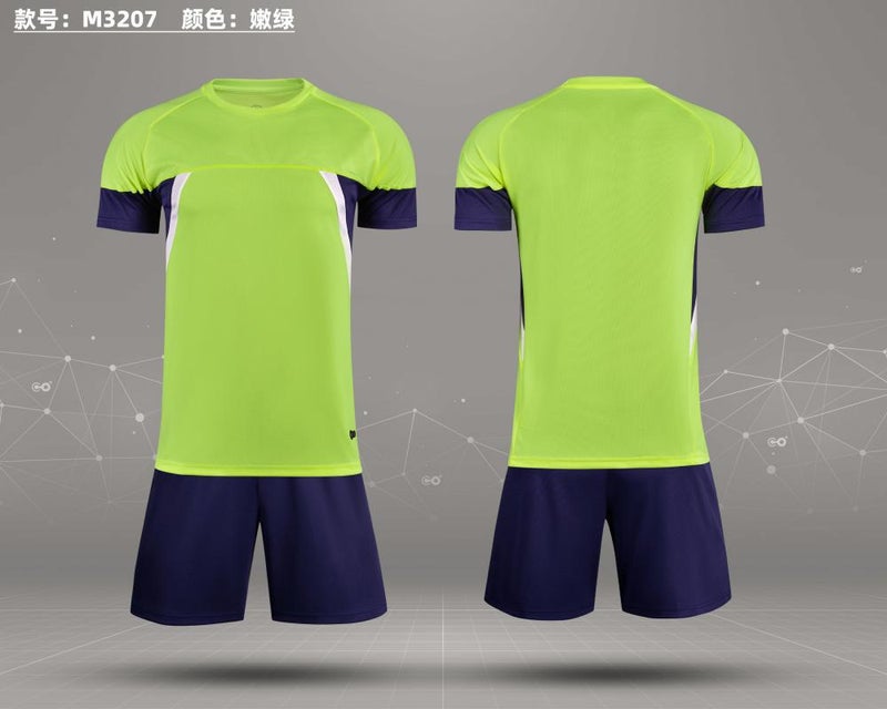 Football Suit Men'S Adult Training Suit Kidsren'S Sports Short-Sleeved Football Suit Middle School Student Game Jersey M3207