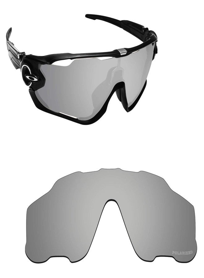 Alphax عدسات بديلة محفورة ومستقطبة محسّنة من التيتانيوم الفضي من Alphax، مناسبة لنظارات Oakley Jaw-breaker OO9290 - Image 1