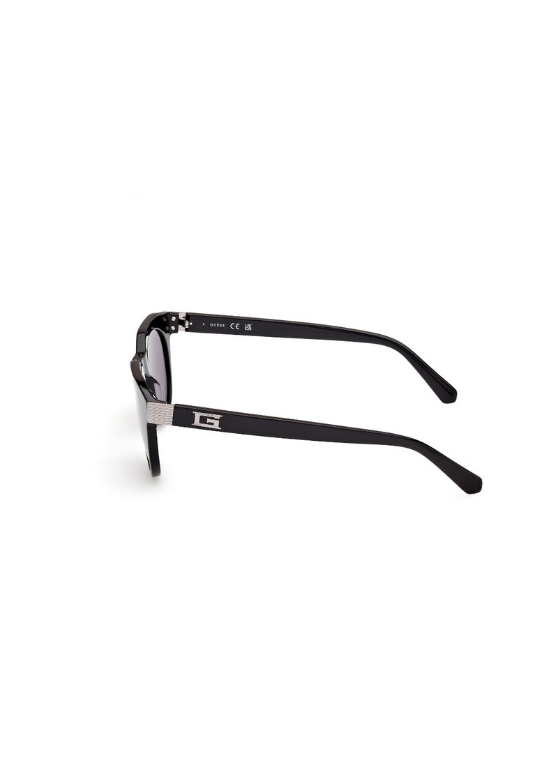GUESS FULL RIM MALE ROUND BLACK ACETATE SUNGLASSES - Image 2