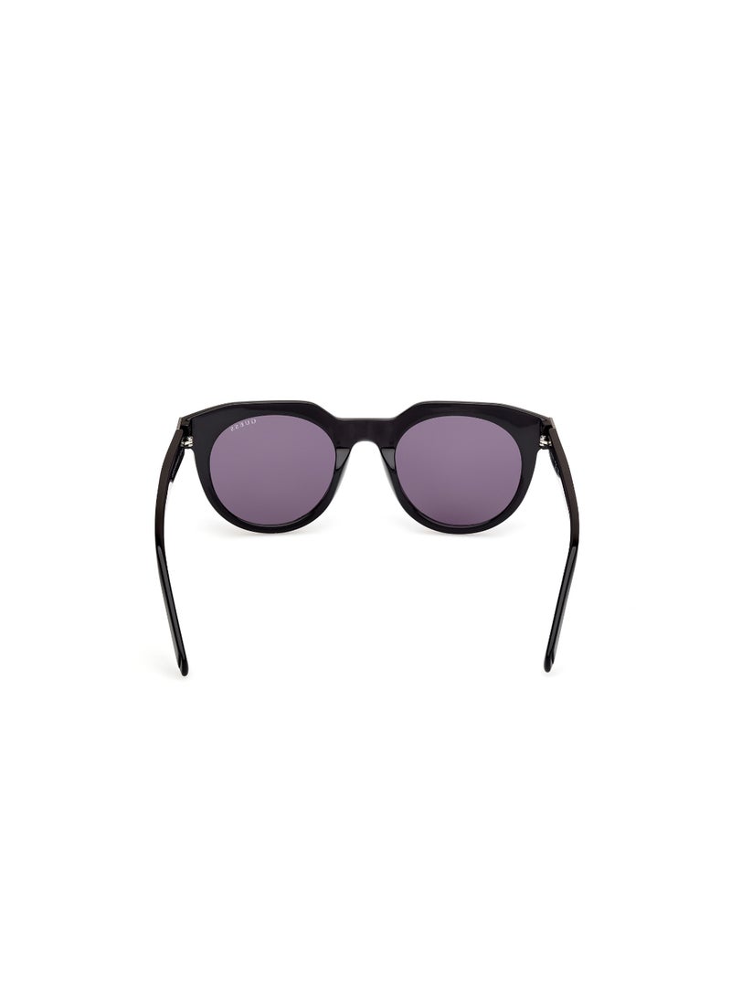 GUESS FULL RIM MALE ROUND BLACK ACETATE SUNGLASSES - Image 4